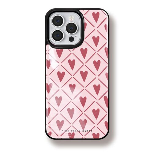 Pink Plaid Heart Cell Phone Case